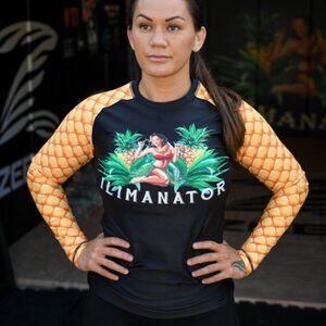 Ilimanator Hawaii Pineapple Long Sleeve Rashguard